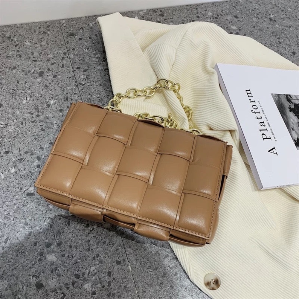 Padded up Chain Handbag (Tan)